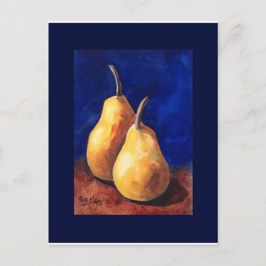 Gelbe Birnen Postkarte (Vorderseite)