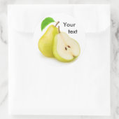 Gelbe Birnen schneiden Runder Aufkleber (Tasche)