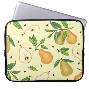Gelbe Birnen: Vintage Illustration. Laptopschutzhülle
