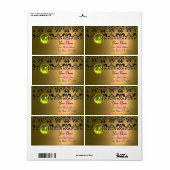 GELBE BLACK DAMASK MONOGRAM, Topaz (Vorne)