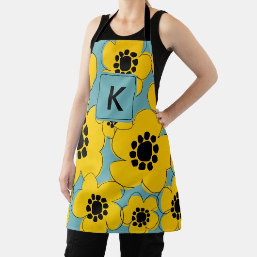 Gelbe Bläschen-Monogramm Schürze (InSitu)