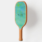 Gelbe Blase Wrap Print Pickleball Schläger (Links)