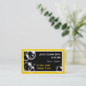 Gelbe Blasen, die Visitenkarte (Stehend Vorderseite)