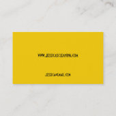 Gelbe Blasen, die Visitenkarte (Rückseite)