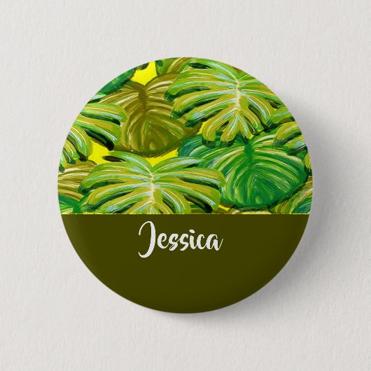 Gelbe Blätter aus Palm Button (Vorderseite)