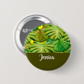 Gelbe Blätter aus Palm Button (Vorne & Hinten)