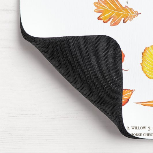 Gelbe Blätter bei Herbstsammlung Mousepad (Ecke)