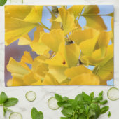Gelbe Blätter Ginkgo Tree Geschirrtuch (Gefaltet)