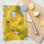 Gelbe Blätter Ginkgo Tree Geschirrtuch (Viertel Falte)