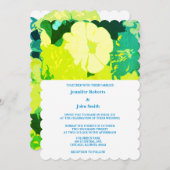 Gelbe Blätter Grün Blau Künstlerisch Boho Hochzeit Einladung (Vorne/Hinten)