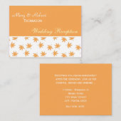 Gelbe Blätter Hochzeitsempfang Begleitkarte (Vorne/Hinten)