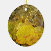 Gelbe Blätter in Stream Keramik Ornament (Links)
