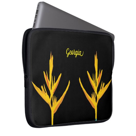 Gelbe Blätter Laptopschutzhülle (Vorne Rechts)