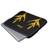 Gelbe Blätter Laptopschutzhülle (Vorne Knopf)