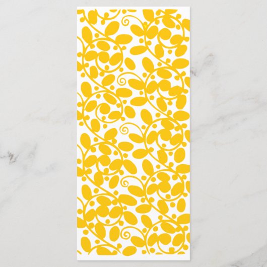 Gelbe Blätter Menükarte (Rückseite)