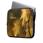 Gelbe Blätter Notebook-Abdeckung mit dem Namen Laptopschutzhülle (Vorderseite Links)