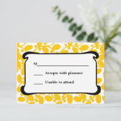 Gelbe Blätter RSVP Karte (Stehend Vorderseite)