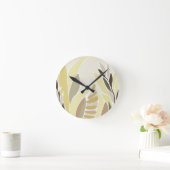 Gelbe Blätter Runde Wanduhr (Zuhause)