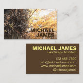 Gelbe Blätter Tree Fall Blätter Herbst Natur Visitenkarte (Vorne/Hinten)