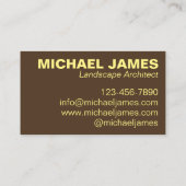 Gelbe Blätter Tree Fall Blätter Herbst Natur Visitenkarte (Rückseite)