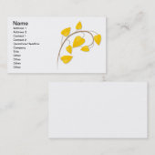 Gelbe Blätter Visitenkarte (Vorne/Hinten)