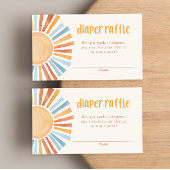 Gelbe, blaue Boho-Windel-Gewinnkarten Begleitkarte