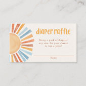 Gelbe, blaue Boho-Windel-Gewinnkarten Begleitkarte (Vorderseite)