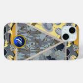 GELBE BLAUE GRAU BLUME, SCHALTFLÜGELN Case-Mate iPhone HÜLLE (Rückseite (Horizontal))