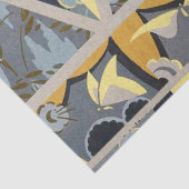 GELBE BLAUE GRAU BLUME, SCHALTFLÜGELN SEIDENPAPIER (Detail)