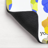 Gelbe blaue Illustration Extravagante Formen Mousepad (Ecke)