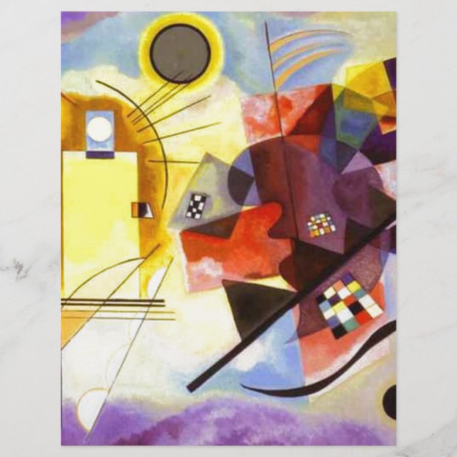 Gelbe blaue Kandinsky-Abstrakte Malerei (Vorderseite)