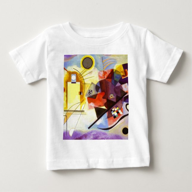 Gelbe blaue Kandinsky-Abstrakte Malerei Baby T-shirt (Vorderseite)