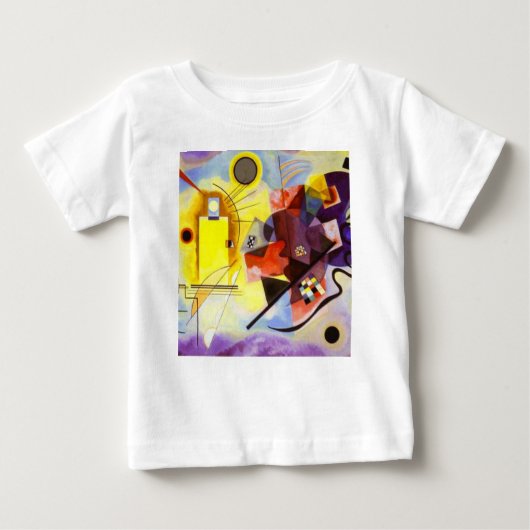 Gelbe blaue Kandinsky-Abstrakte Malerei Baby T-shirt (Vorderseite)