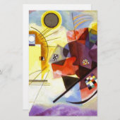 Gelbe blaue Kandinsky-Abstrakte Malerei Briefpapier (Vorne/Hinten)