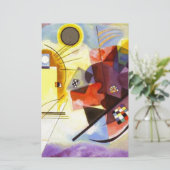 Gelbe blaue Kandinsky-Abstrakte Malerei Briefpapier (Stehend Vorderseite)