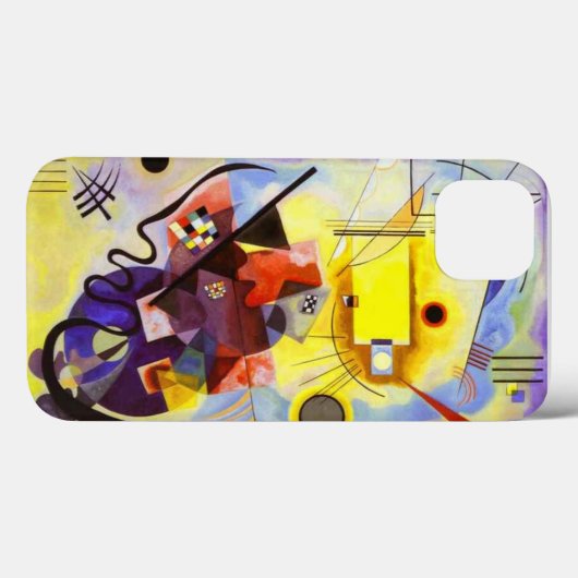 Gelbe blaue Kandinsky-Abstrakte Malerei Case-Mate iPhone Hülle (Rückseite (Horizontal))
