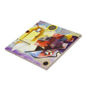Gelbe blaue Kandinsky-Abstrakte Malerei Fliese (Seite)