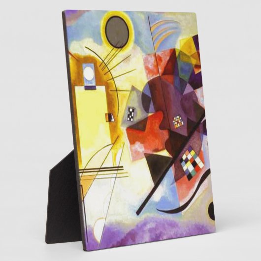 Gelbe blaue Kandinsky-Abstrakte Malerei Fotoplatte (Seite)