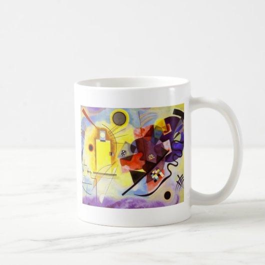 Gelbe blaue Kandinsky-Abstrakte Malerei Kaffeetasse (Rechts)