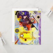 Gelbe blaue Kandinsky-Abstrakte Malerei Karte (Vorderseite/Rückseite Beispiel)