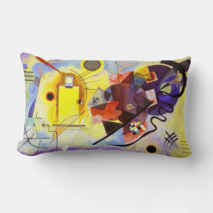 Gelbe blaue Kandinsky-Abstrakte Malerei Lendenkissen