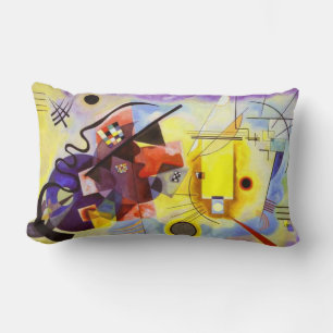 Gelbe blaue Kandinsky-Abstrakte Malerei Lendenkissen