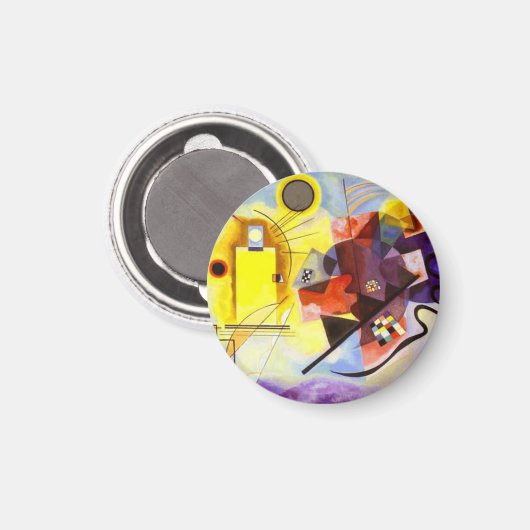 Gelbe blaue Kandinsky-Abstrakte Malerei Magnet (Vorderseite/Rückseite)