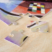 Gelbe blaue Kandinsky-Abstrakte Malerei Puzzle (Seite)