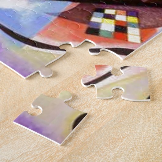 Gelbe blaue Kandinsky-Abstrakte Malerei Puzzle (Seite)