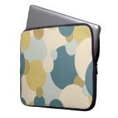 Gelbe blaue Moleküle Laptop-Tasche Laptopschutzhülle (Vorderseite Links)