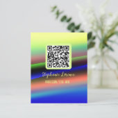 Gelbe blaue Q R-Codes geben den Namen des Berufsst (Stehend Vorderseite)