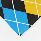 Gelbe blaue Raute Diamant Design Fleecedecke (Ecke)
