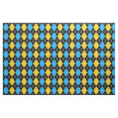 Gelbe blaue Raute Diamant Design Stoff (Fat Quarter (45,7 x 55,9 cm))