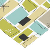 Gelbe blaue Retro-Quadrate Sternexplosion Mitte de Kurzer Tischläufer (Ecke)